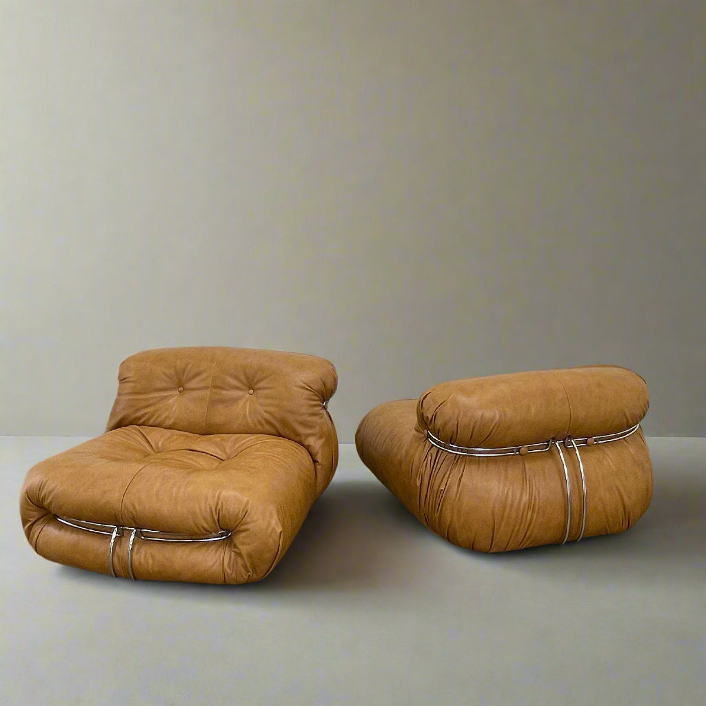 Chaises Cassina Soriana vintage des années 1970 par Afra & Tobia Scarpa, lot de 2