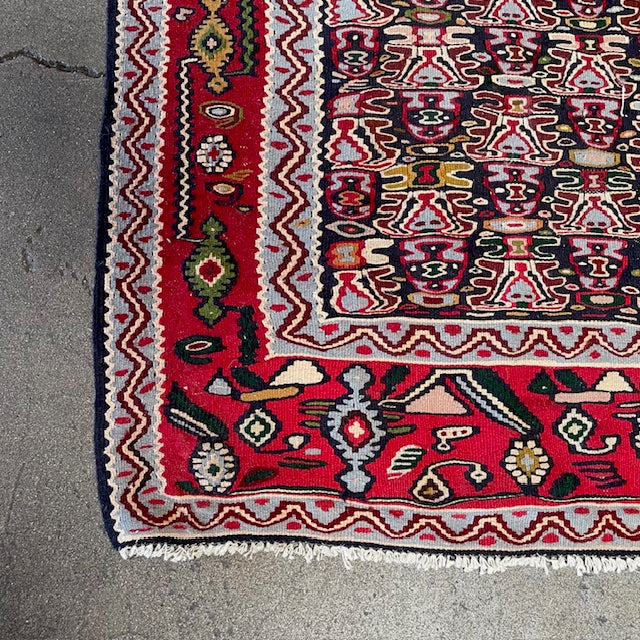 Tapis Kilim en laine antique