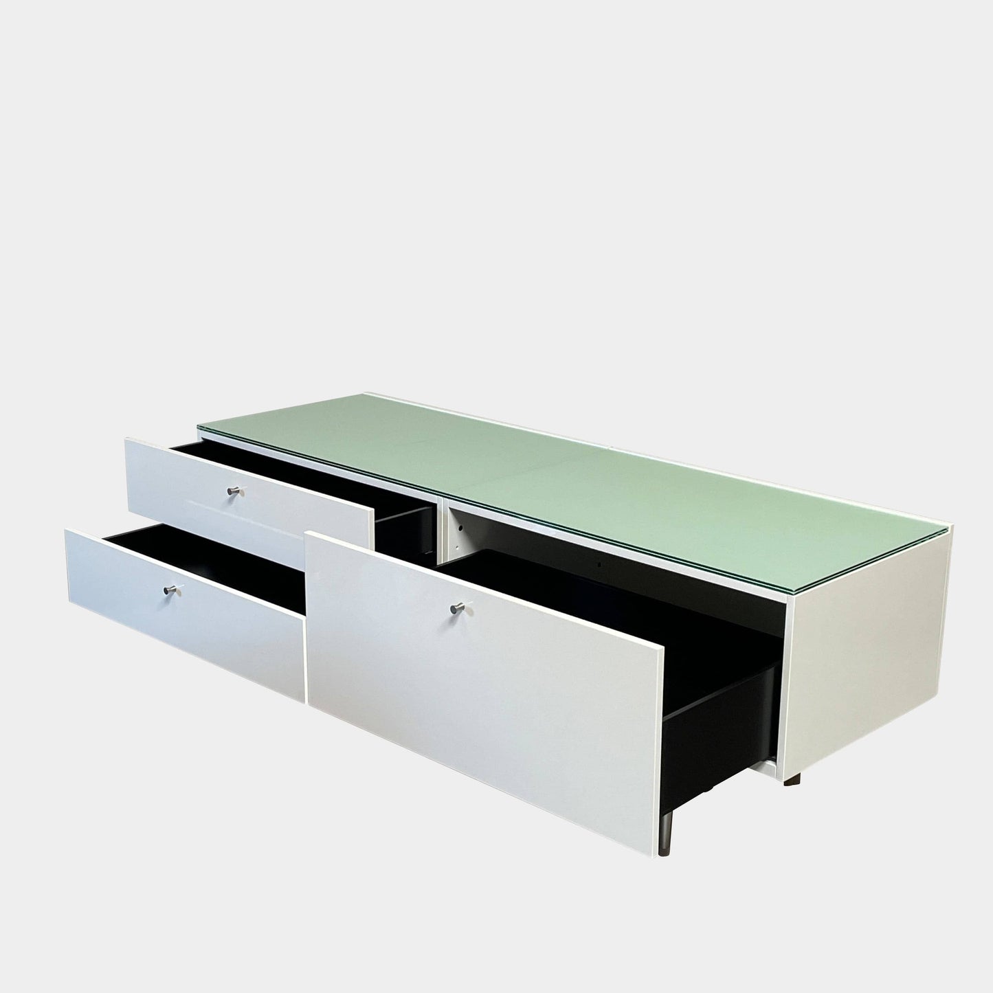 Buffet plat Cassina 255-256 laqué blanc