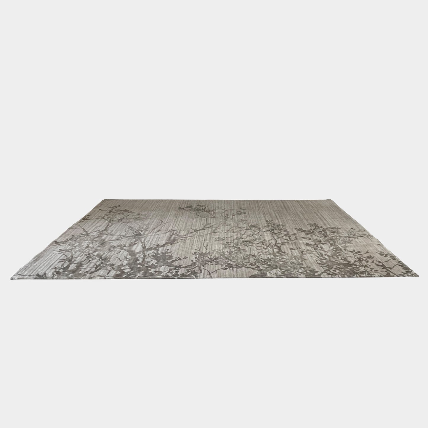 Tapis en laine et soie beige chêne 9x12