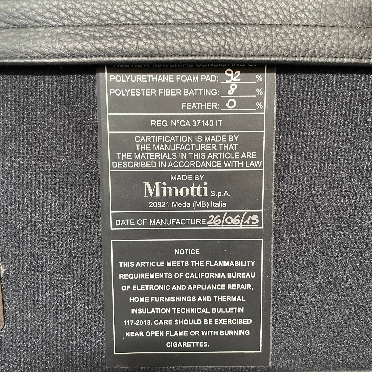 Lit King Size Minotti Bartlett Cal