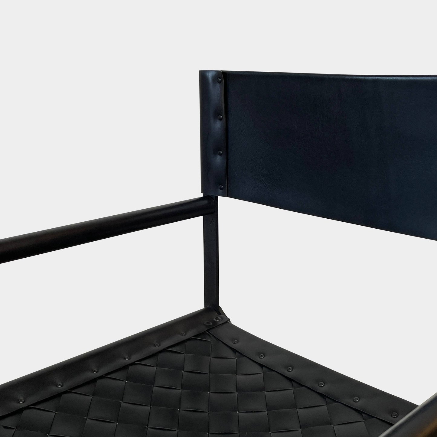 Fauteuil de réalisateur en cuir Nero de Bottega Veneta