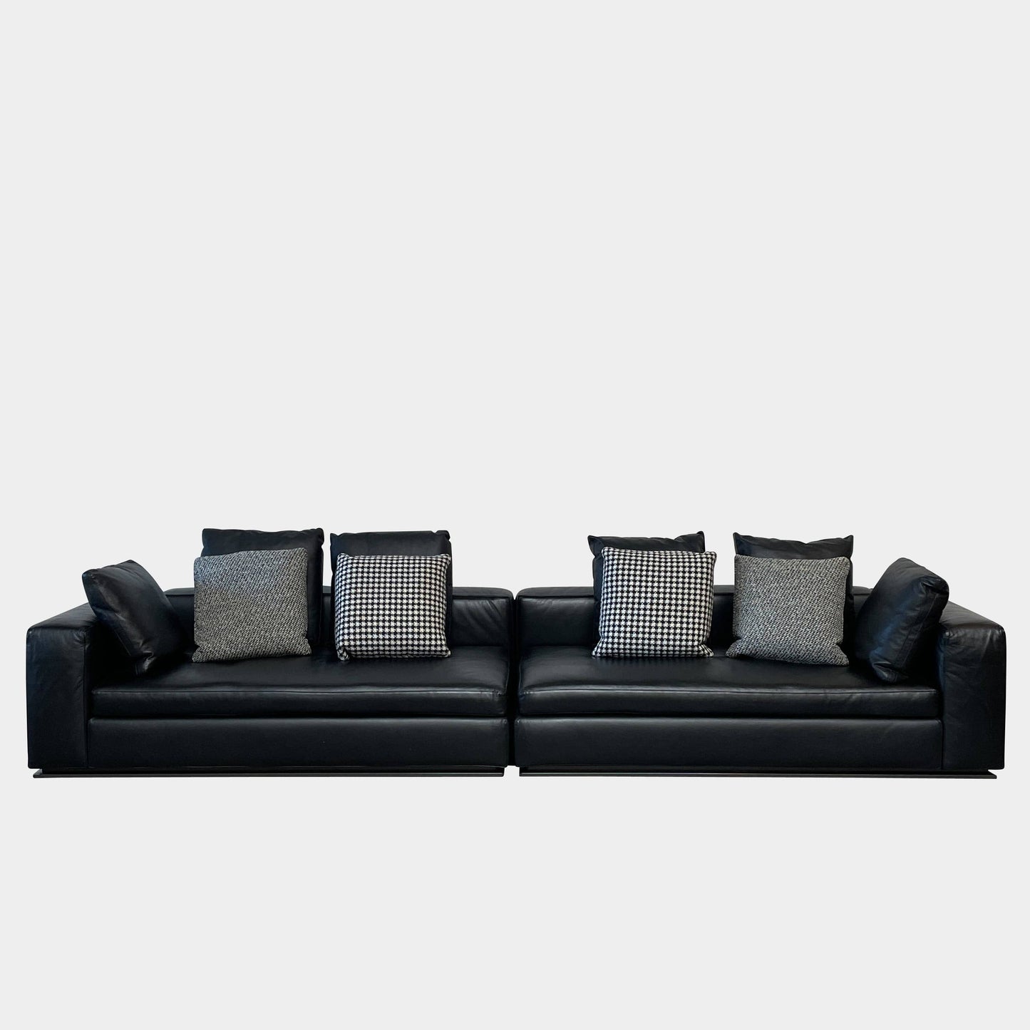 Canapé en cuir noir Minotti Hamilton