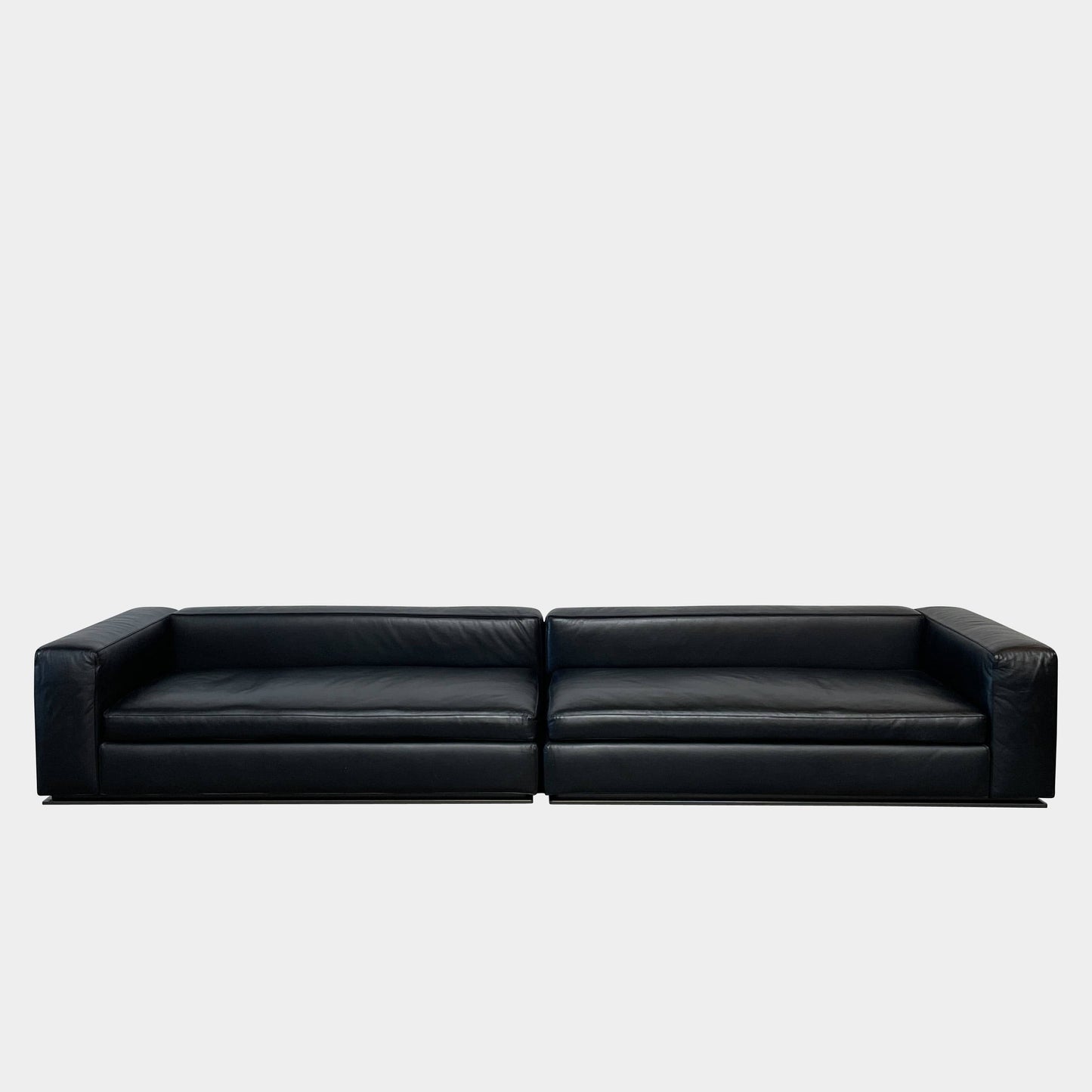 Canapé en cuir noir Minotti Hamilton