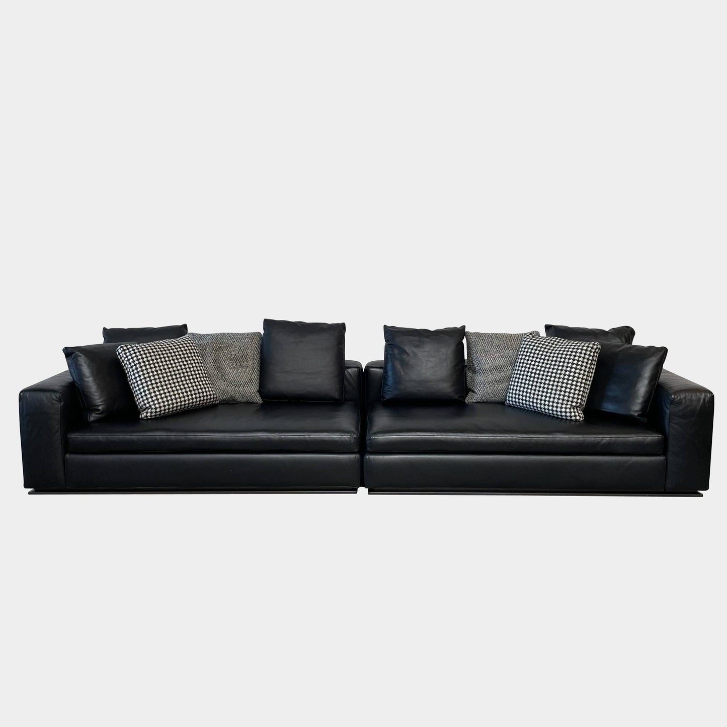 Canapé en cuir noir Minotti Hamilton