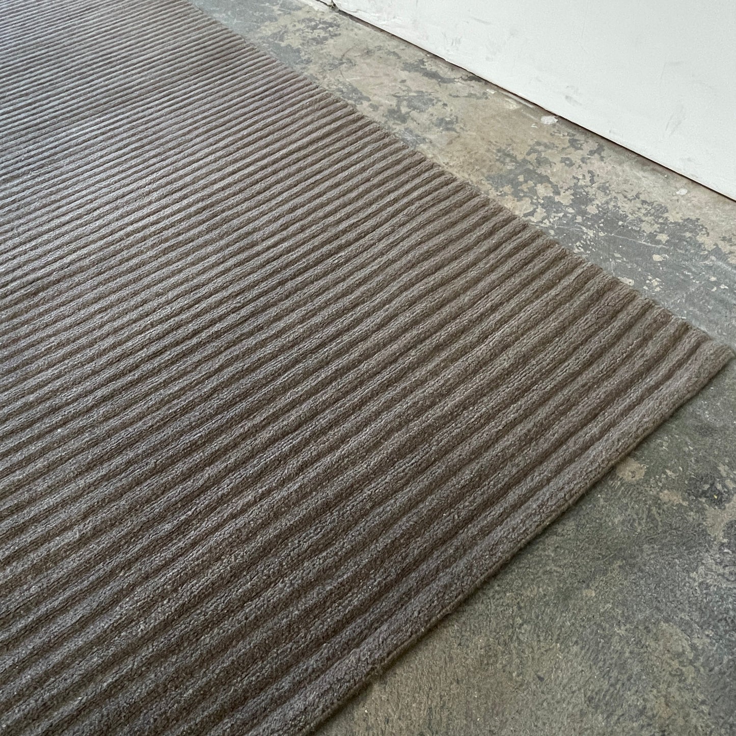 Tapis en laine Delinear Canal Espresso Brown 8'X10'