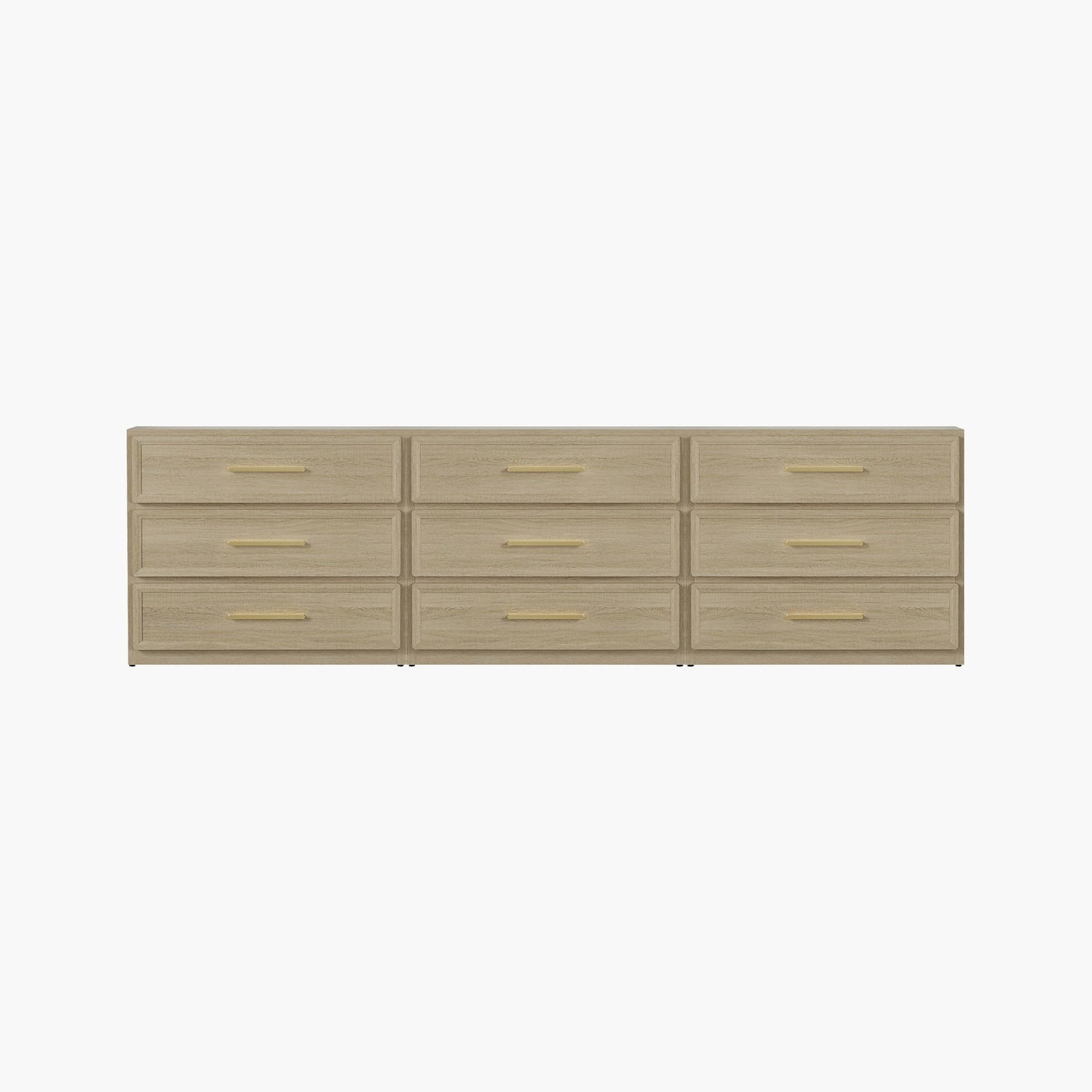 Crescent Modular 9 Drawers Dresser, 93.9 Inch Wide