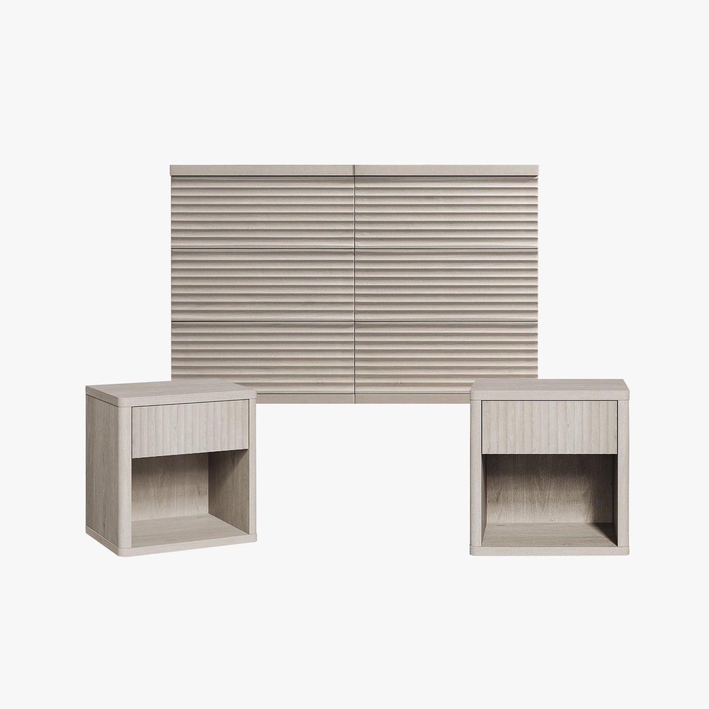 Stria 6-Drawer Dresser and Cas Nightstand Set