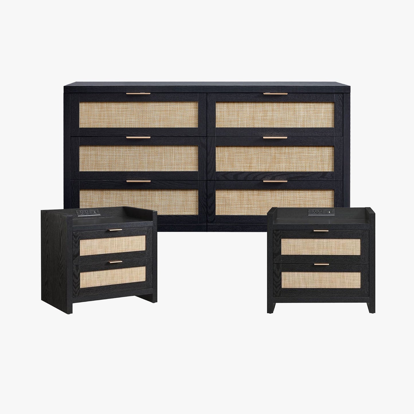 Savanna Dresser and 2 Drawers Nightstands Set