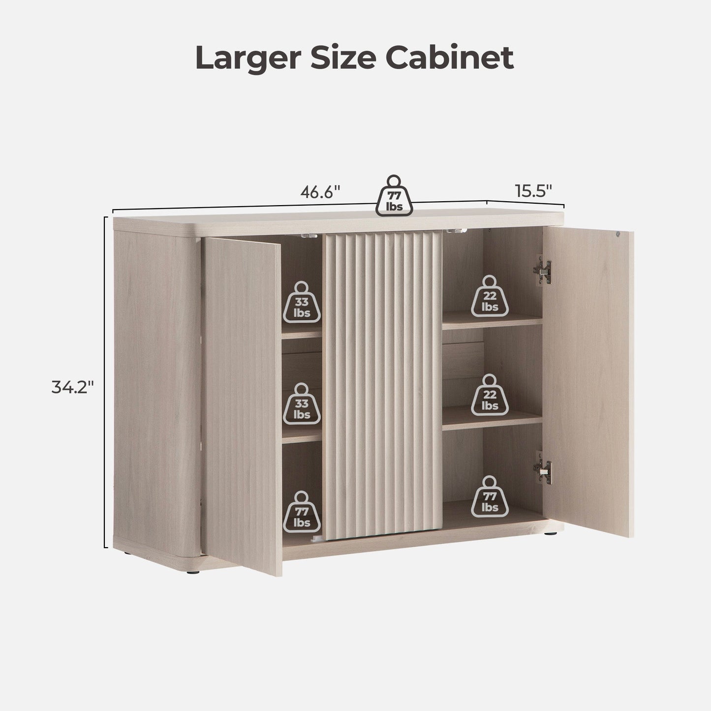 Cas TV Stand with Doors