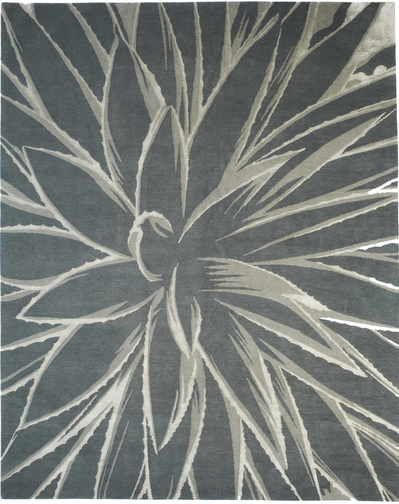 Tapis en laine Delinear Agave vert écume de mer 8'X10'
