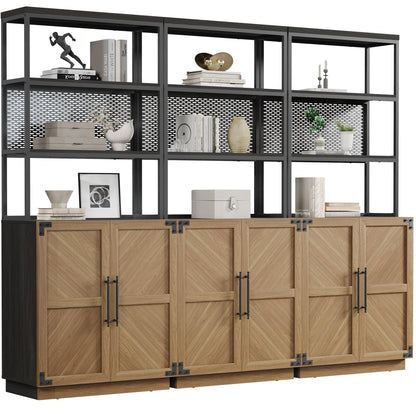 Willow 2 Doors Bookshelf, 75.3 Inch Tall