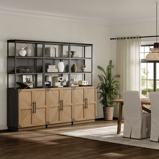 Willow 2 Doors Bookshelf, 75.3 Inch Tall