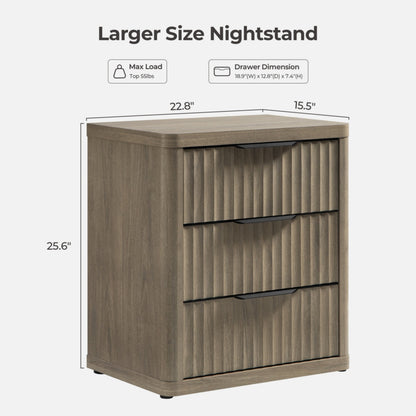 Stria 9-Drawer Dresser and Cas 3-Drawer Nightstand Set