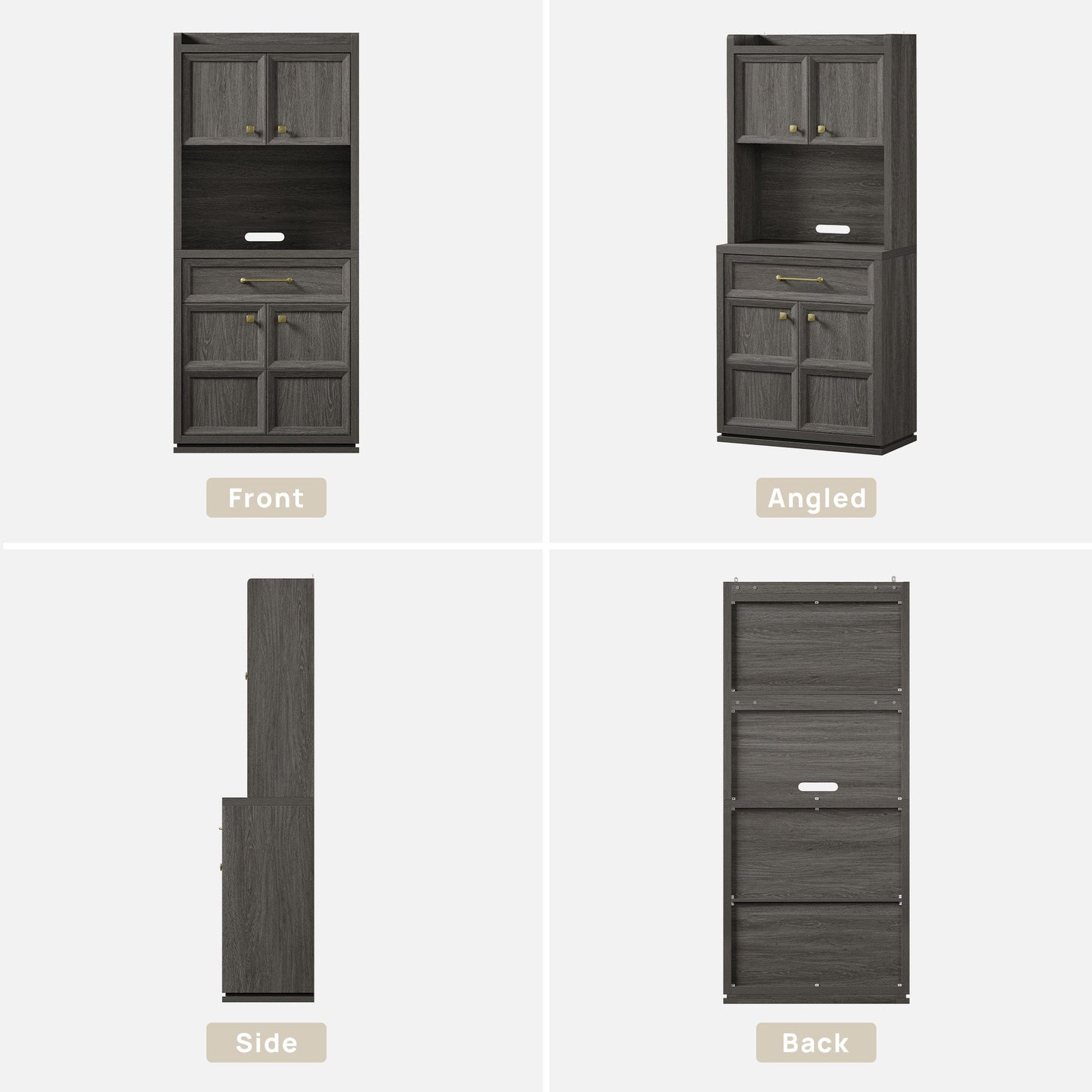 Helio White Pantry Cabinet