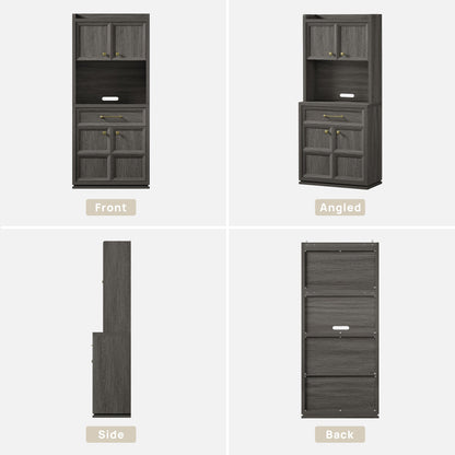 Helio White Pantry Cabinet