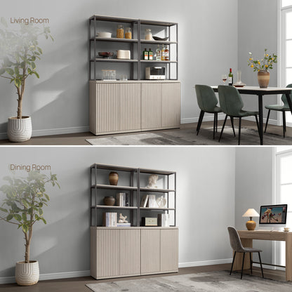 Stria Bookshelf with Storage