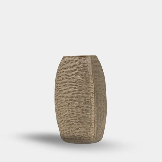 Vase plissé en argile légère en céramique Sofi