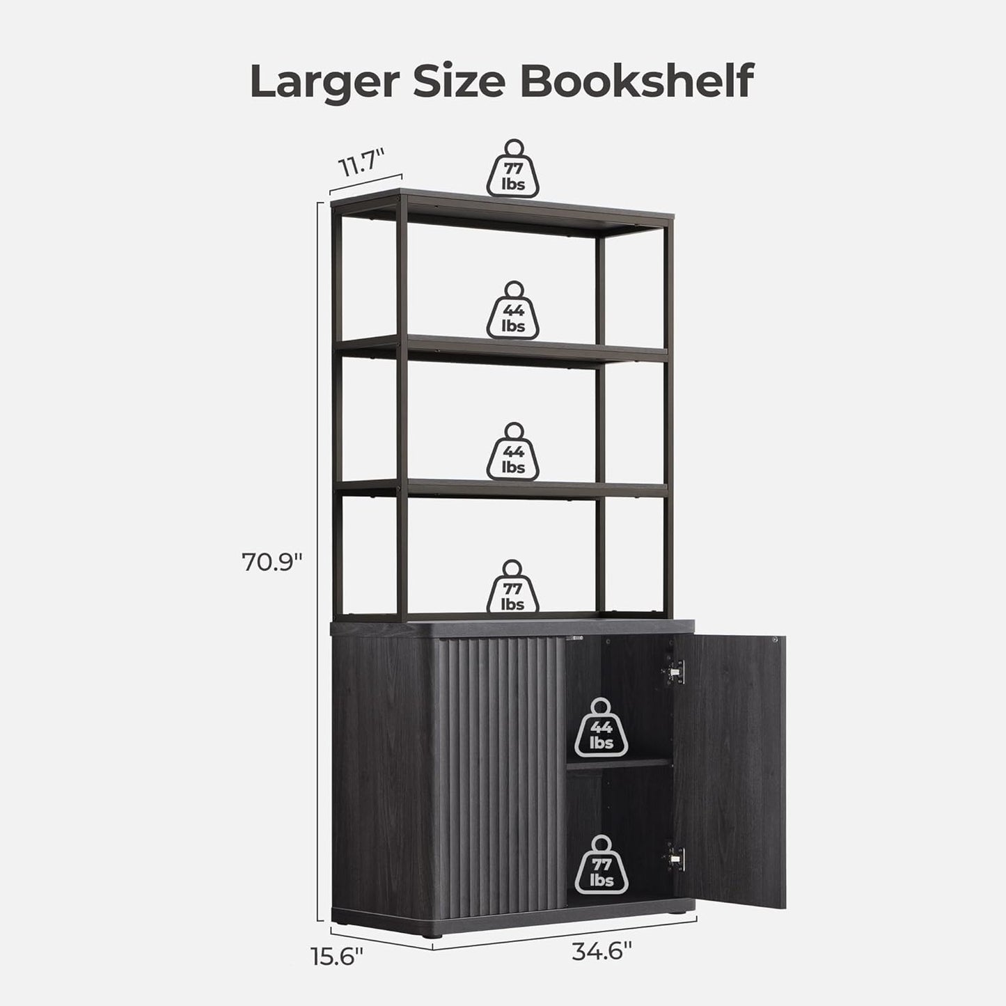 Cas Black Bookshelf
