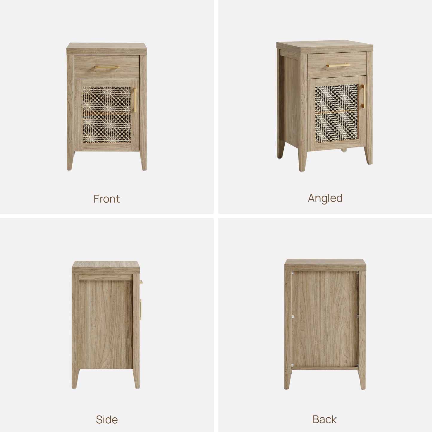 Andy Vintage Nightstand with 1 Door and 1 Drawer