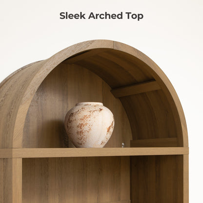 Savanna Arched Bookcase, 84.2Inch Height