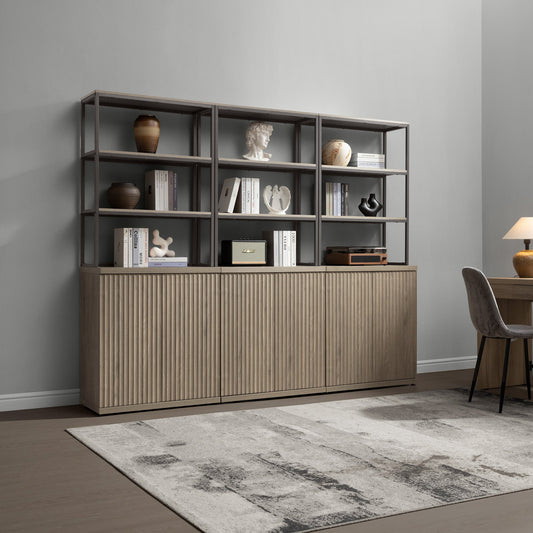 Stria Bookshelf with Storage
