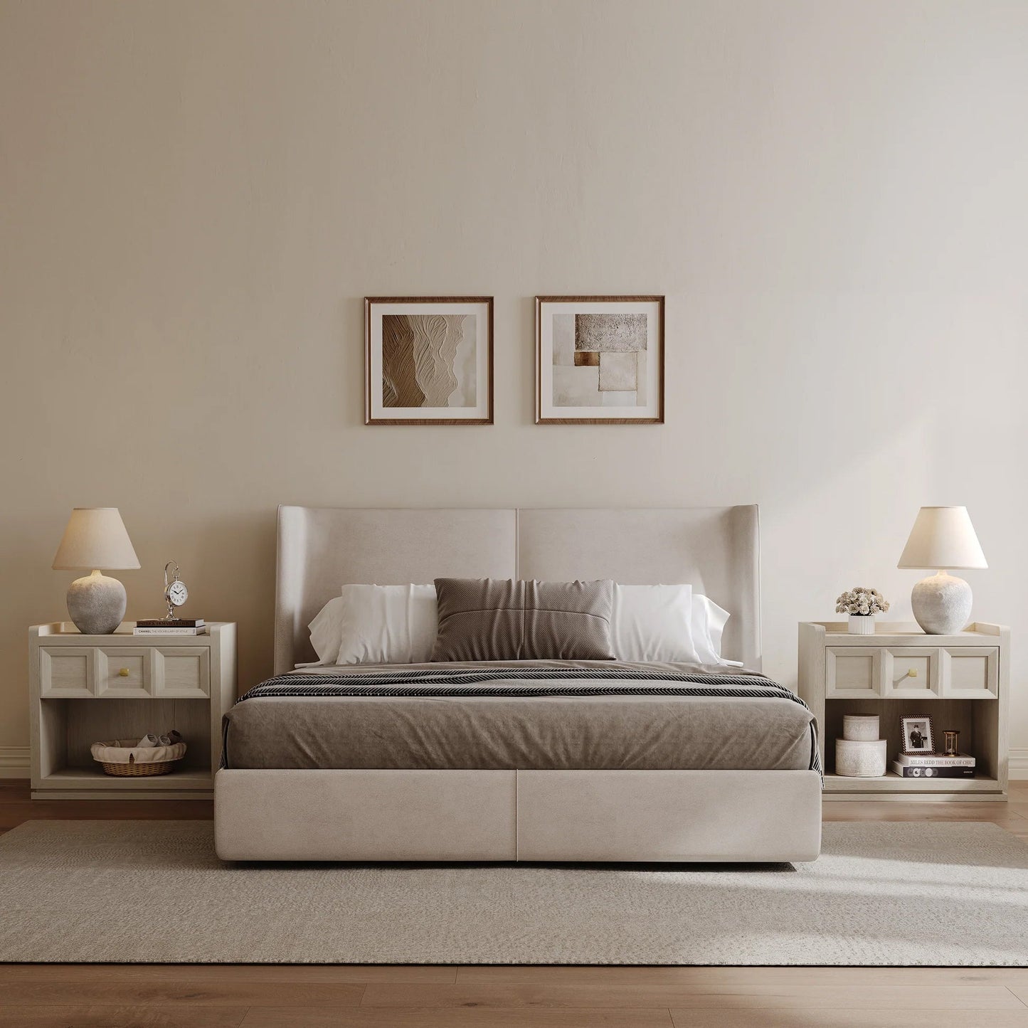 Helio Nightstands Set, 26 Inch Wide