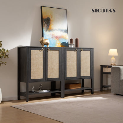 Terra Black Shoe Cabinet, 2 Doors