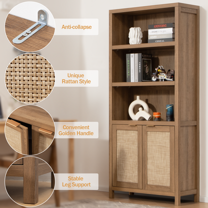 Savanna 5 Shelf Bookcase, 70.9Inch