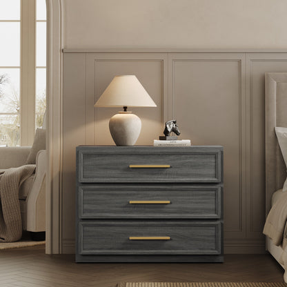 Crescent Nightstand, 3 Drawers