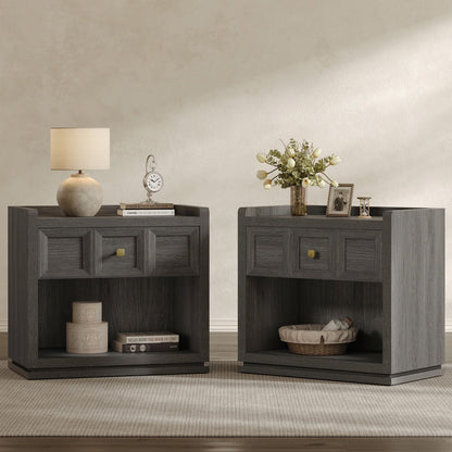 Helio Nightstands Set, 26 Inch Wide