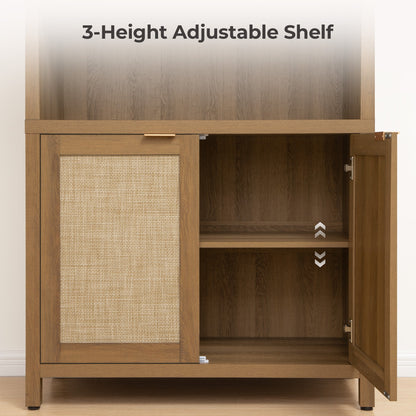 Savanna Arched Bookcase, 84.2Inch Height