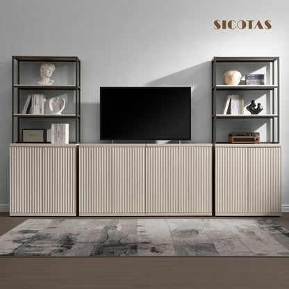 Stria Bookshelf with Storage