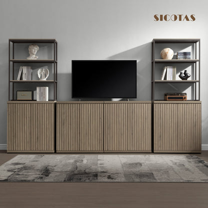 Stria Bookshelf with Storage