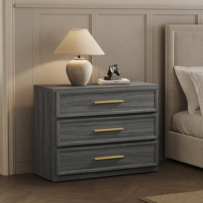 Crescent Nightstand, 3 Drawers