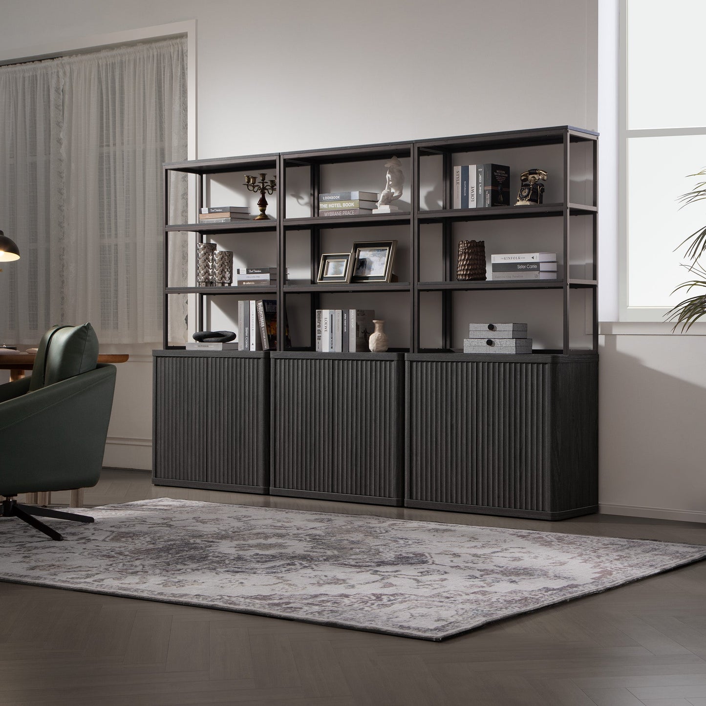 Cas 70.9Inch Bookshelf With 2 Doors