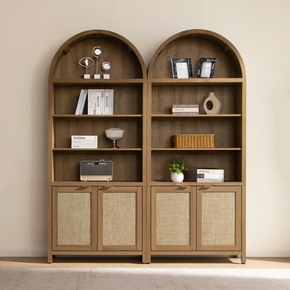 Savanna Arched Bookcase with Storage