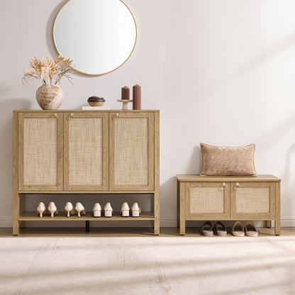 Terra Rattan Shoe Cabinet with Storage