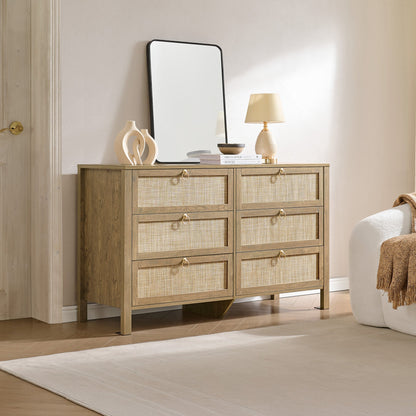 Terra White 6-Drawer Dresser