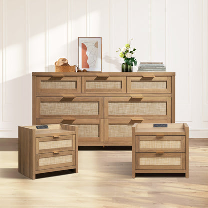 Savanna Dresser and 2 Drawers Nightstands Set