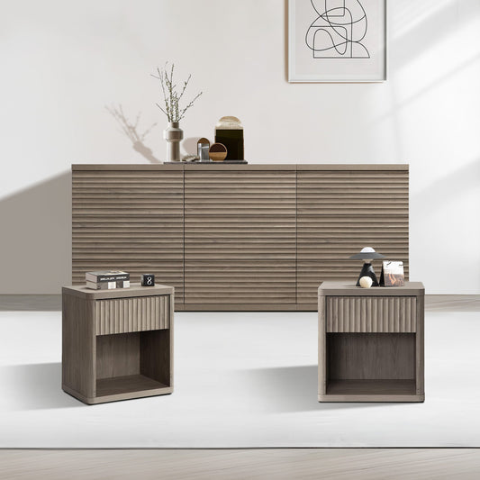 Stria Dresser and Night Tables Set