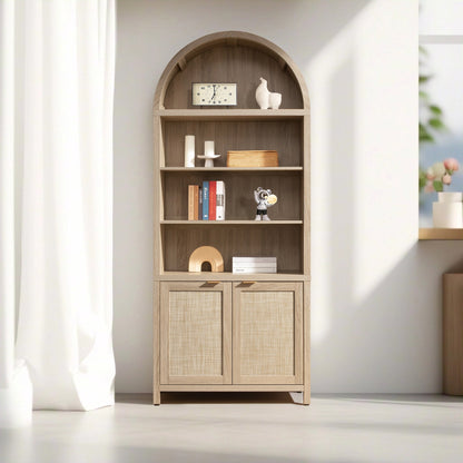 Savanna Arched Bookcase with Storage