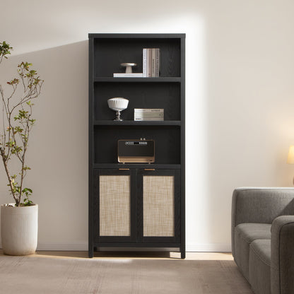 Savanna 70.9'' Tall Black Bookcase