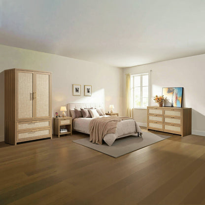 Savanna Dresser, Wardrobe and Nightstands with Charger Set