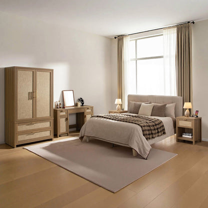 Savanna Wardrobe, Vanity Table, Nightstand with Charger Sets