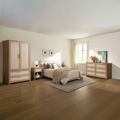 Savanna 6-Drawer Dresser, Wardrobe and Nightstand Set