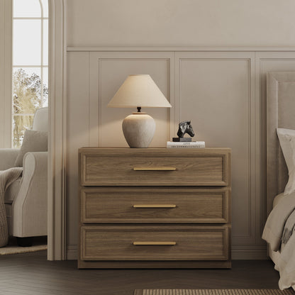 Crescent Nightstand, 3 Drawers