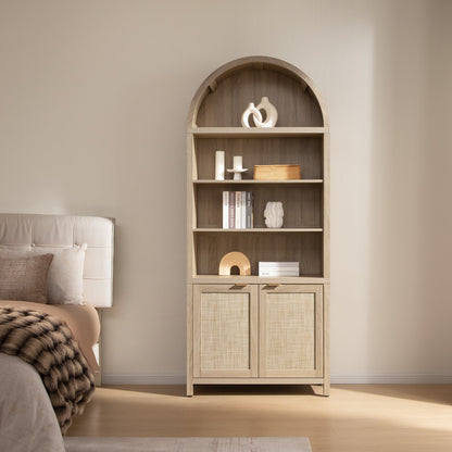 Savanna Arched Bookcase with Storage