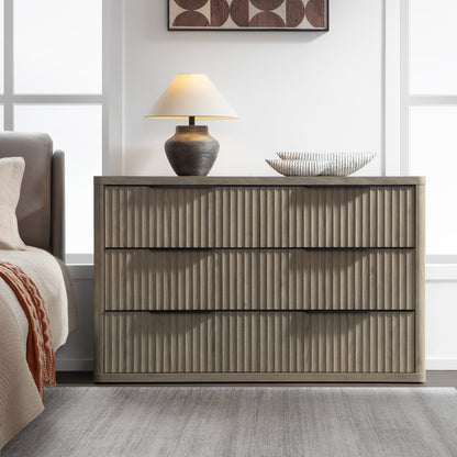 Cas 6 Drawers Dresser and 3 Drawers Nightstands Set