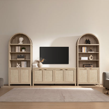 Savanna Arched Bookcase with Storage